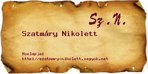 Szatmáry Nikolett névjegykártya